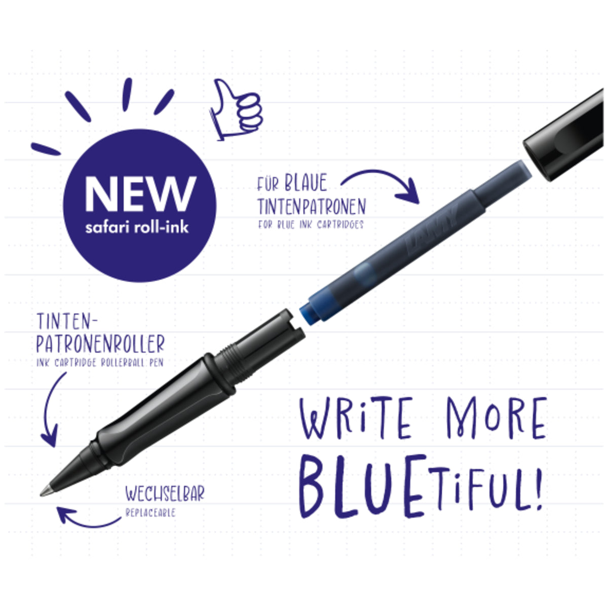Lamy Tintenpatronenroller safari roll-ink