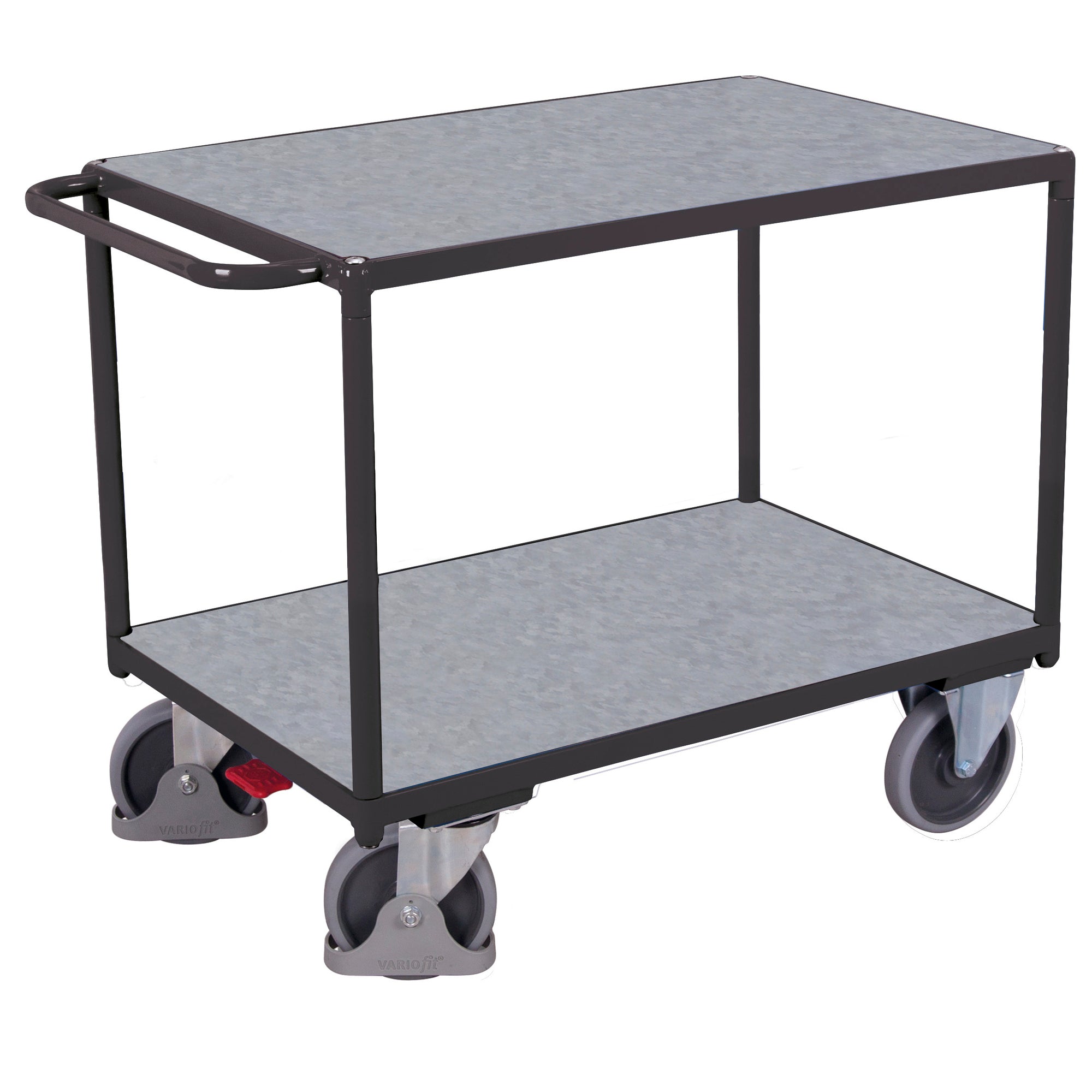 VARIOfit Tischwagen 2Flä Zink schwer 1190x700x920mm an