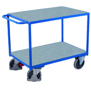 VARIOfit Tischwagen 2Flä Zink schwer 1390x800x920mm bl
