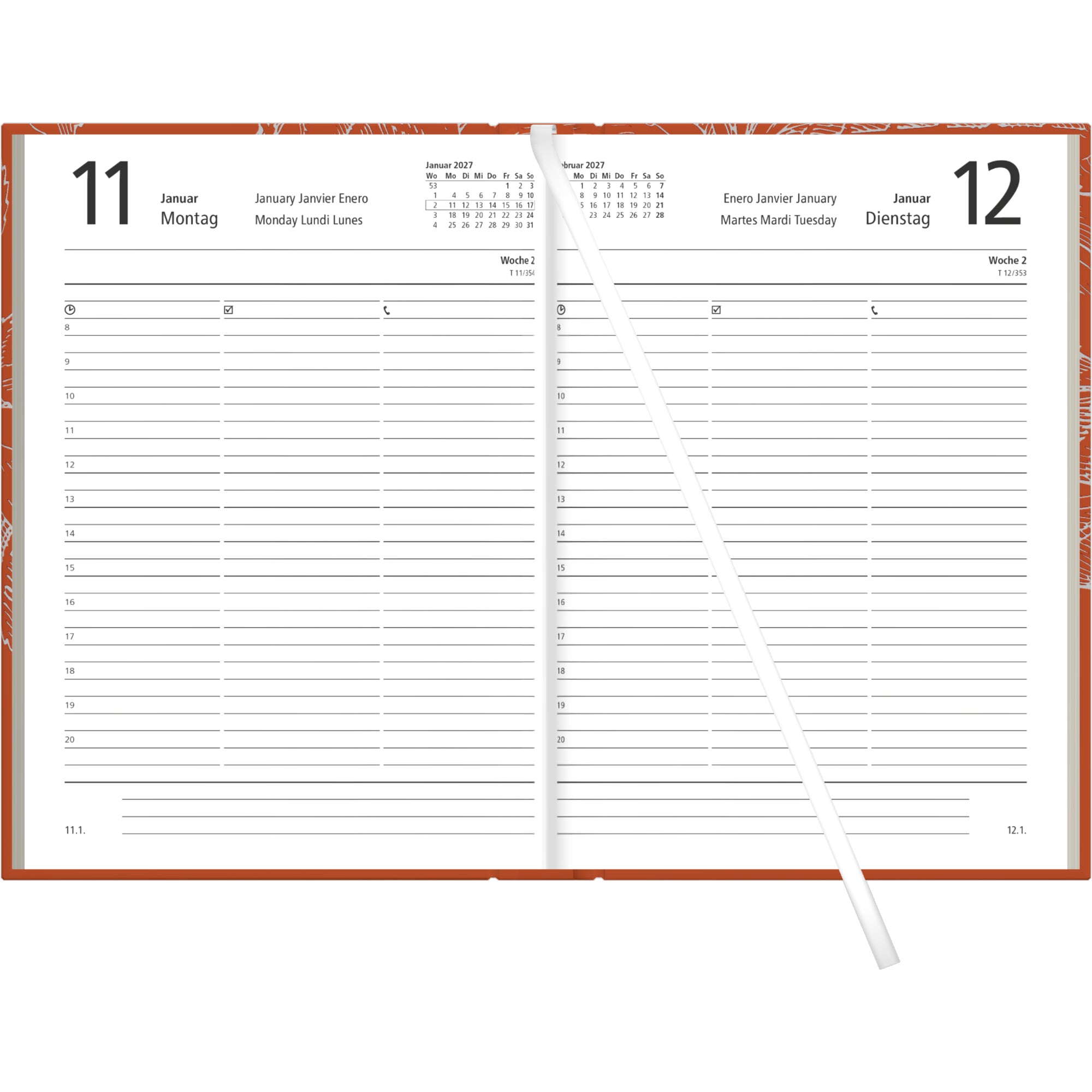 ZETTLER Buchkalender, 14,5 x 21 cm (B x H)