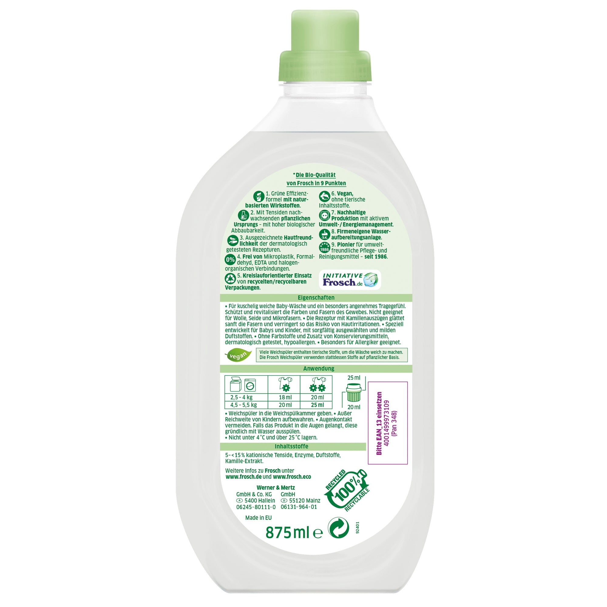 Frosch Weichspüler Baby Sensitiv