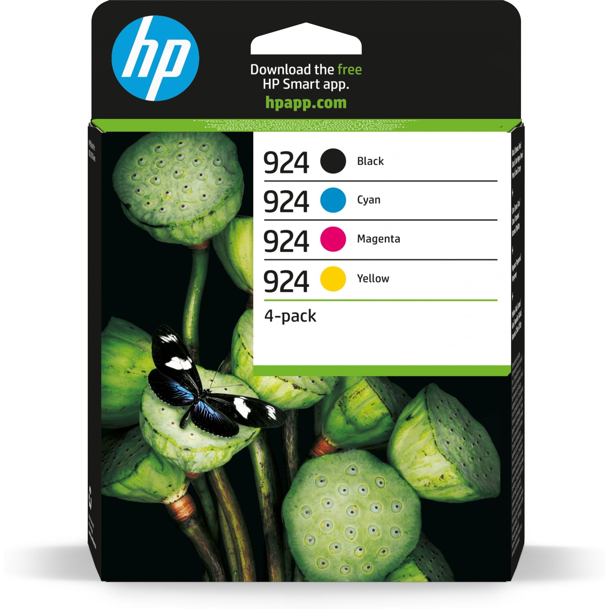 HP Tintenpatrone, schwarz, cyan, magenta, gelb