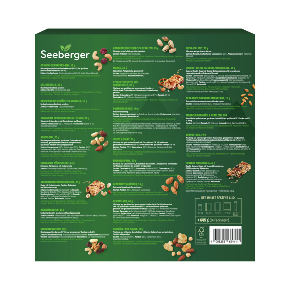Seeberger Adventskalender O du fröhliche Snackzeit