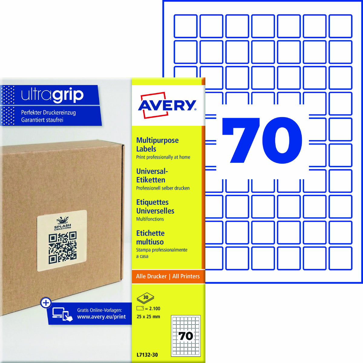 Avery Universaletikett ultragrip