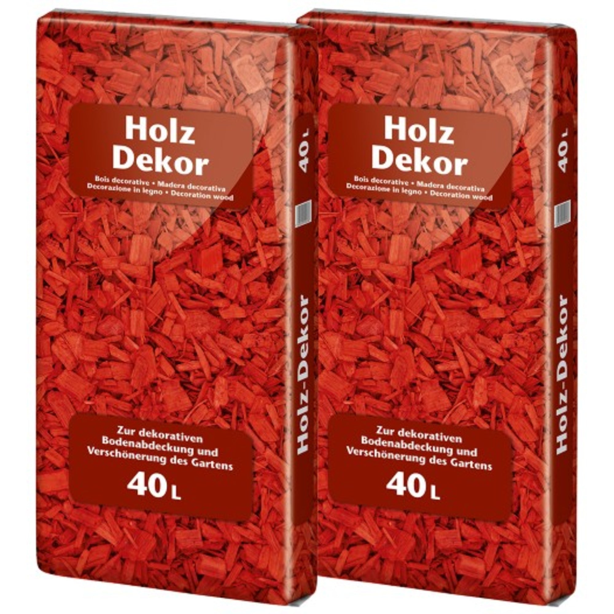 Floragard Mulch Holz Dekor rot 2x40l