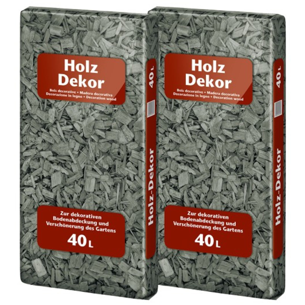 Floragard Mulch Holz Dekor anthrazit 2x40l
