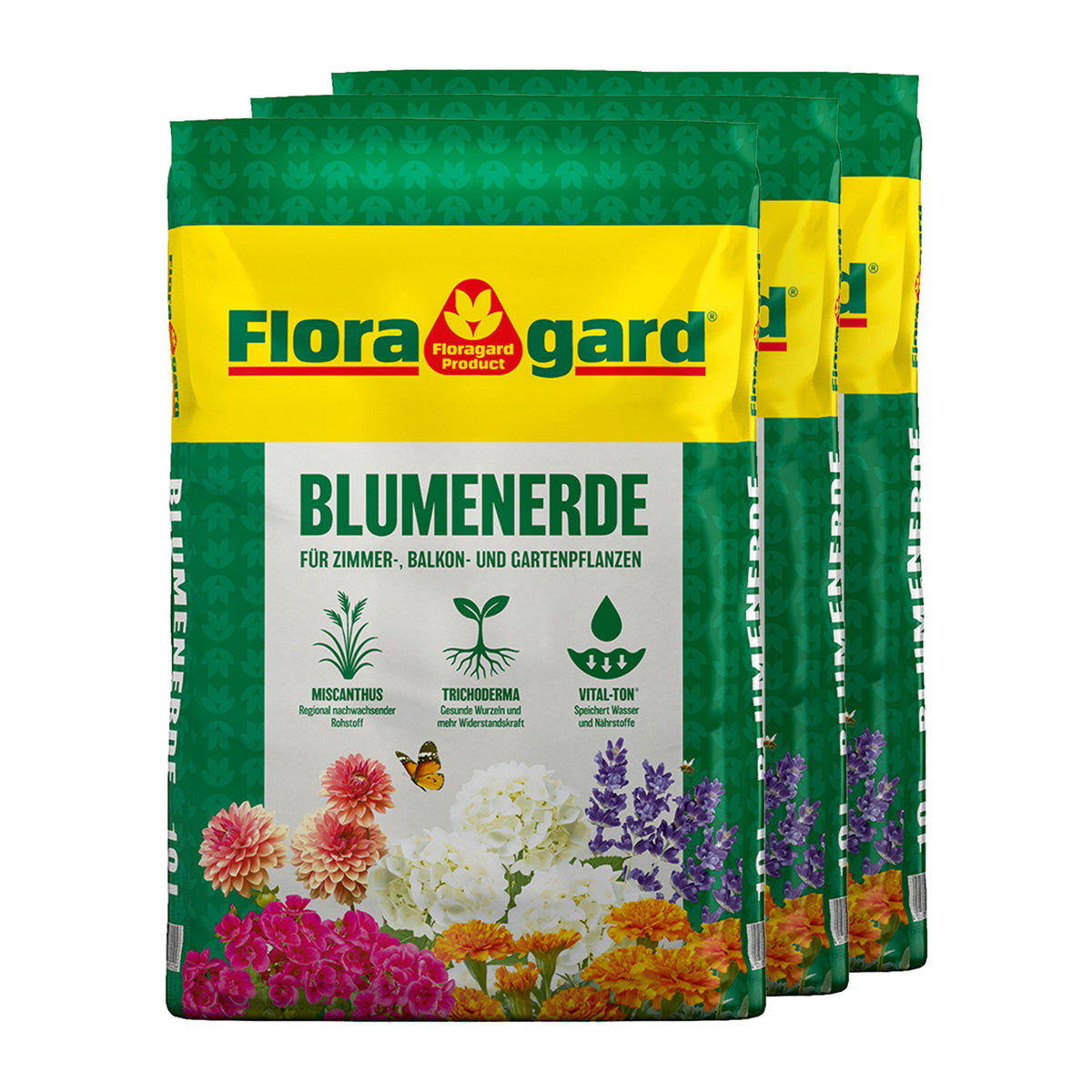 Floragard Blumenerde 3x10l