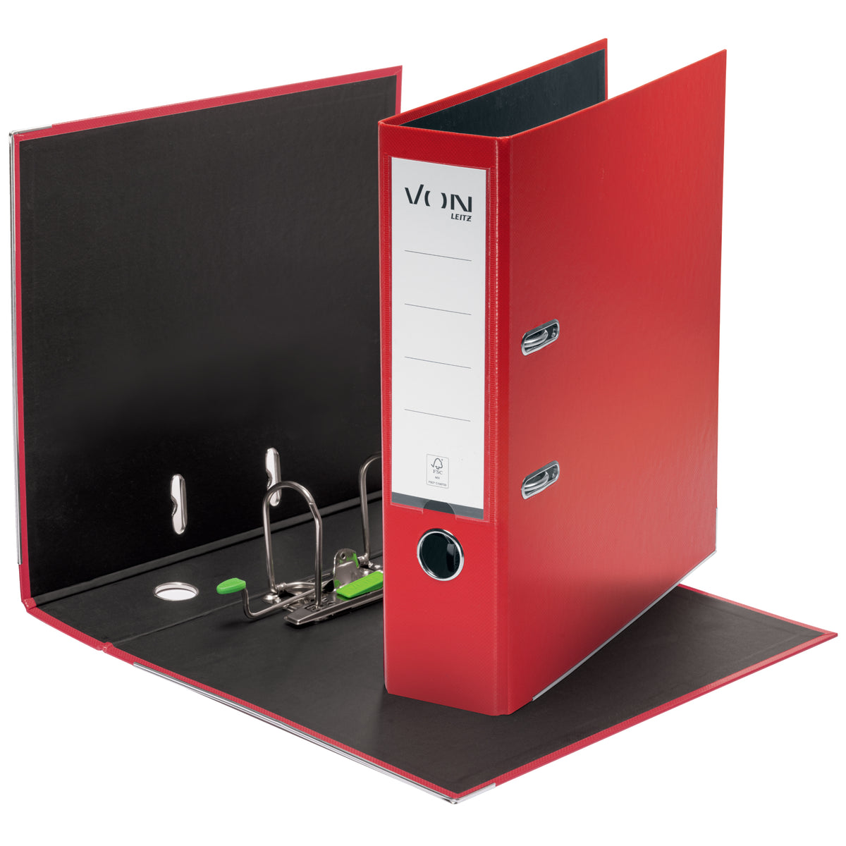 VON Ordner A4 PP 80mm rot, DIN A4
