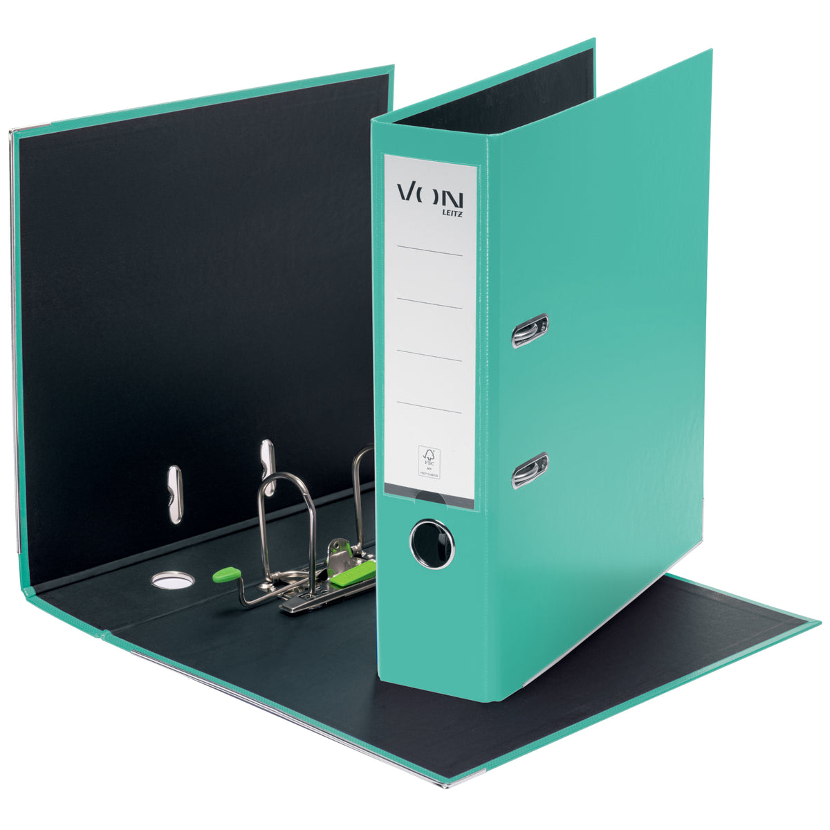 VON Ordner A4 PP 80mm mint grün, DIN A4