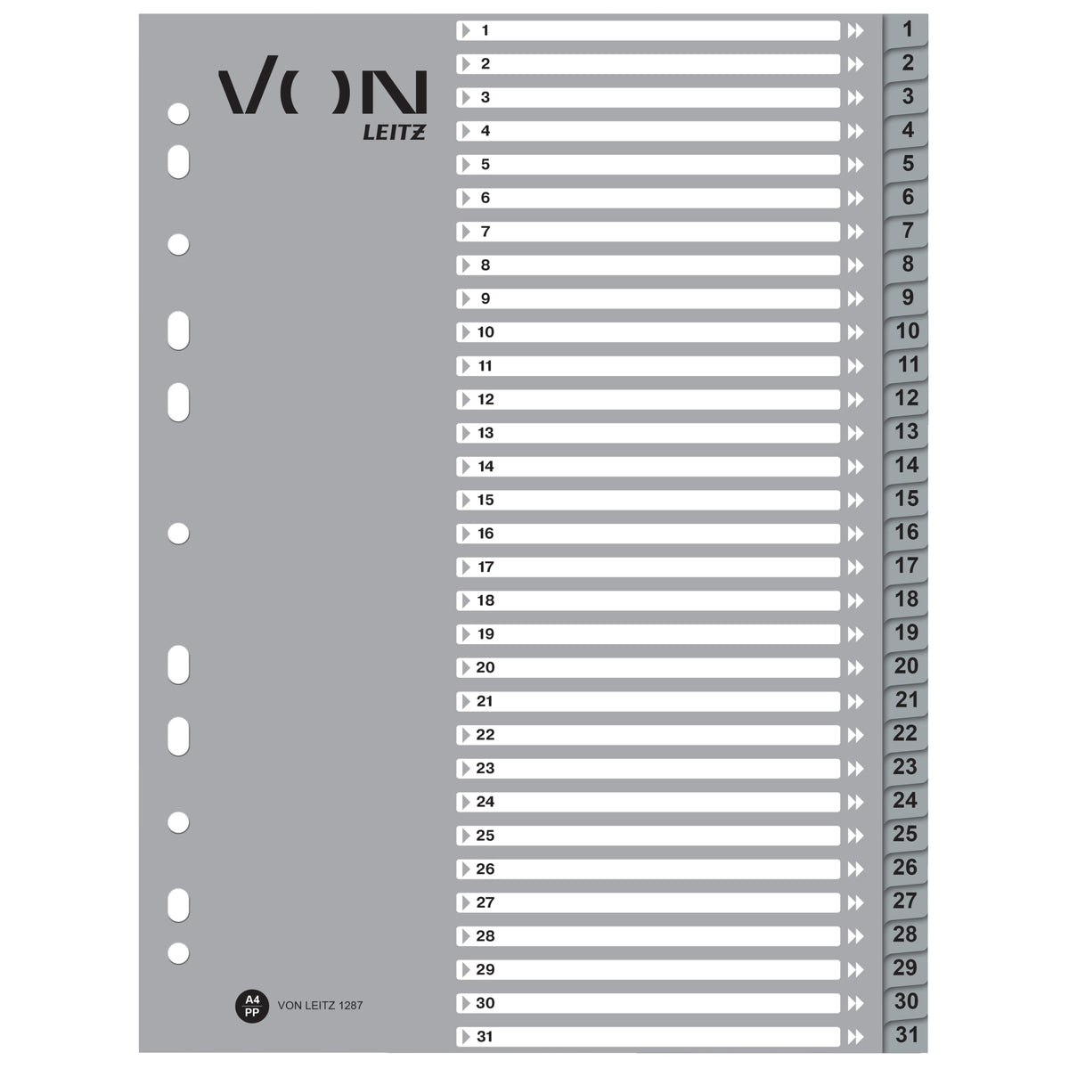 Esselte Zahlenregister, DIN A4