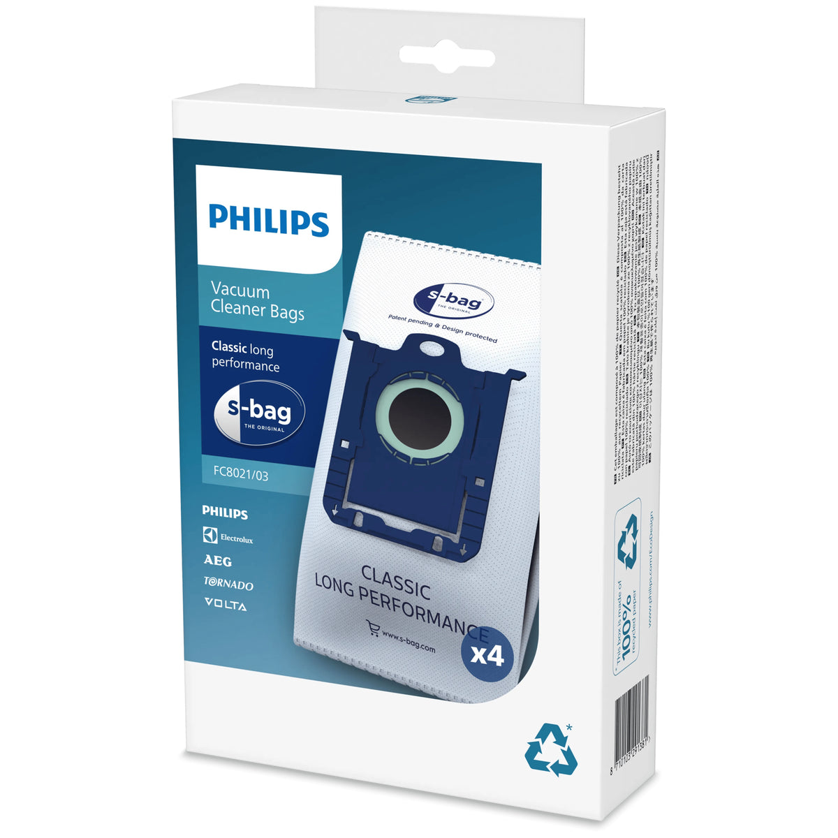 Philips Staubsaugerbeutel s-bag Classic Long Performance